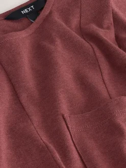 Next Jersey Short Sleeve Romper Rust Brown Outlet