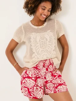 Fat Face Rust Red Mono Shell Flippy Shorts Discount