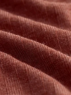 Next Strappy Scoop Neck Slouch Ribbed Vests 3 Pack Rust/Cream/Mauve Purple Sale