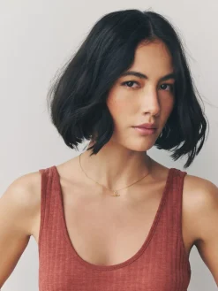 Next Strappy Scoop Neck Slouch Ribbed Vests 3 Pack Rust/Cream/Mauve Purple Sale