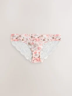 Next Brazilian No VPL Lace Back Briefs 5 Pack Sage Green Best