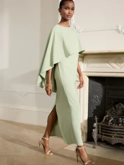 Next Sage Green Cape Maxi Dress Sale