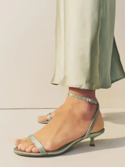 Next Sage Green Forever Comfort® Bridesmaid Round Toe Low Heel Simple Sandals