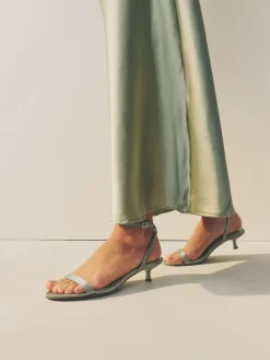 Next Sage Green Forever Comfort® Bridesmaid Round Toe Low Heel Simple Sandals