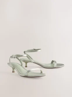 Next Sage Green Forever Comfort® Bridesmaid Round Toe Low Heel Simple Sandals