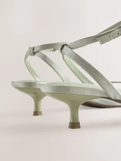 Next Sage Green Forever Comfort® Bridesmaid Round Toe Low Heel Simple Sandals