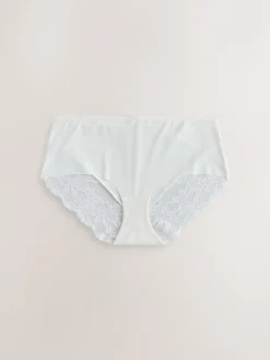 Next Sage Green Midi No VPL Lace Back Briefs 5 Pack Online