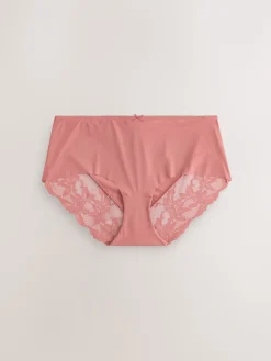 Next Sage Green Midi No VPL Lace Back Briefs 5 Pack Online