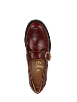 Sam Edelman Elaina Loafers Burgundy Red New
