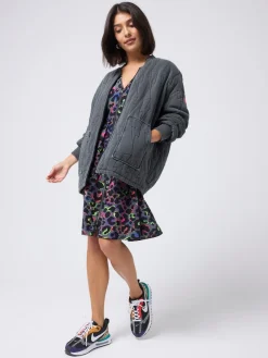 SCAMP & DUDE Black Quilted Bolt Bomber Jacket Light Washed Best