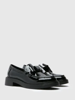 Schuh Black Lidia Patent Bow Loafers Sale