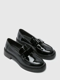 Schuh Black Lidia Patent Bow Loafers Sale