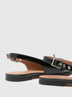 Schuh Lorie Point Hardware Flat Shoes Black Outlet