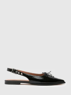 Schuh Lorie Point Hardware Flat Shoes Black Outlet