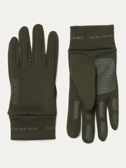 Sealskinz Acle Water Repellent Nano Fleece Gloves Green Outlet