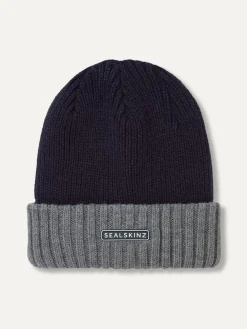 Sealskinz Bacton Waterproof Roll Cuff Beanie Dark Blue Discount