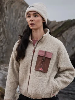 Sealskinz Broomsthorpe Womens Sherpa Zip Up Fleece Cream Best