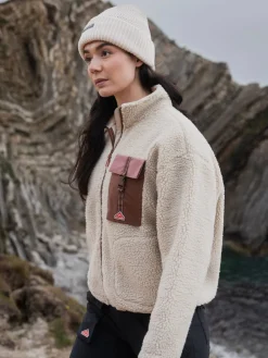 Sealskinz Broomsthorpe Womens Sherpa Zip Up Fleece Cream Best