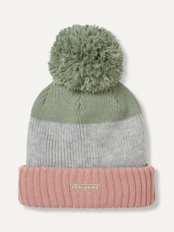 Sealskinz Flitcham Waterproof Cold Weather Bobble Hat Pink Discount