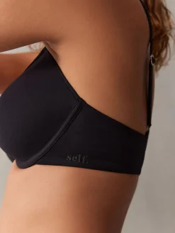 self. Pad Plunge Smoothing Scoop Bra Black Best