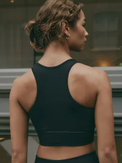 self. Seamfree Sports Crop Top Black Online