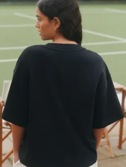 self. Black/White T-Shirts 2 Pack Clearance