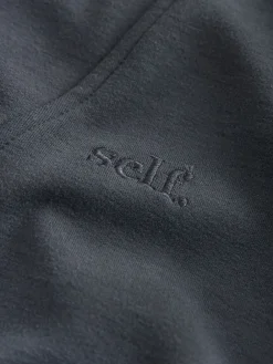 self. Half Zip Modal Sweatshirt Blue Online