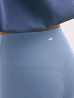 self. Blue High Waist Leggings Online