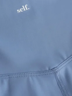 self. Blue High Waist Leggings Online