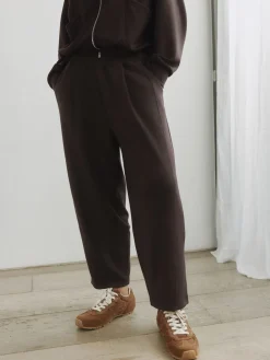 self. Barrell Leg Knitted Joggers Chocolate Brown Outlet