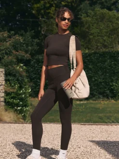 self. Chocolate High Waist Leggings Clearance