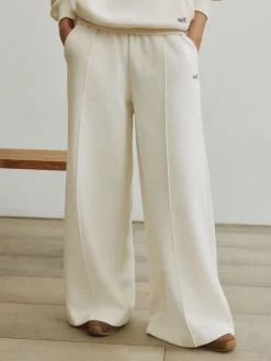 self. Cream Wide Leg Joggers Sale