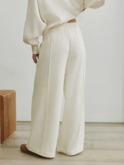 self. Cream Wide Leg Joggers Sale