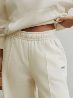self. Cream Wide Leg Joggers Sale