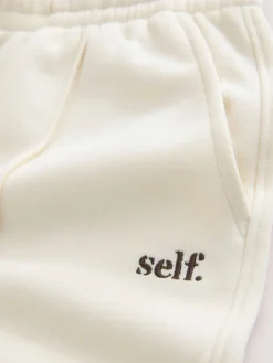 self. Cream Wide Leg Joggers Sale