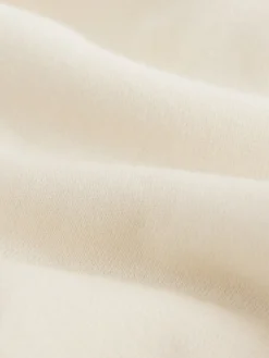 self. Ecru Half Zip Collar Sweatshirt Outlet