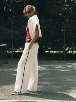 self. Ecru/BerryColourblock Sweatshirt