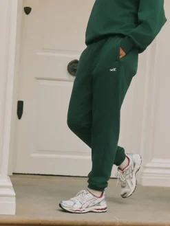 self. Green Cuffed Joggers Outlet