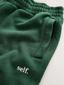self. Green Cuffed Joggers Outlet