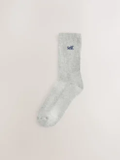 self. Grey / Navy / Berry 3 Pack Cushion Sole Lounge Ankle Socks 3 Pack Sale