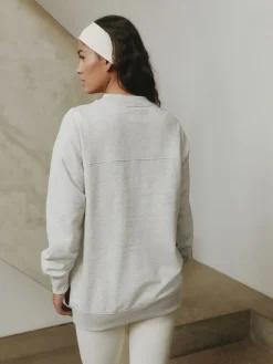 self. Boucle Sweatshirt Grey