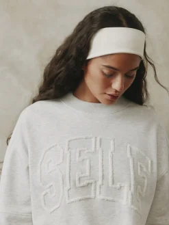 self. Boucle Sweatshirt Grey