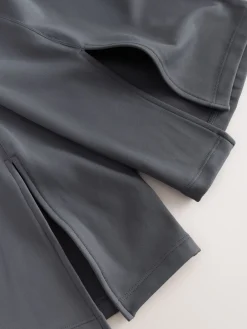 self. High Waist Flared Leggings Grey