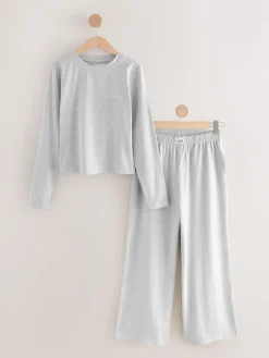 self. Grey Long Sleeve Pyjamas Best