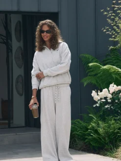 self. Grey Wide Leg Joggers Clearance