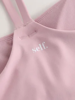 self. Strappy Non Wire Sports Bra Lilac Purple Online