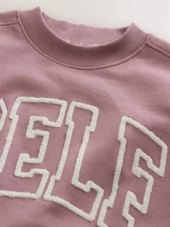 self. Boucle Sweatshirt Mauve Purple Outlet