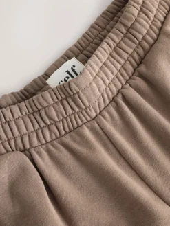 self. Mink Brown Wide Leg Joggers Online