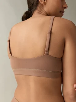 self. Bralette Bra Mocha Nude New