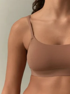 self. Bralette Bra Mocha Nude New
